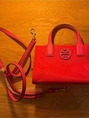 Tory Burch Hot Pink Mini Tote with Detachable Strap